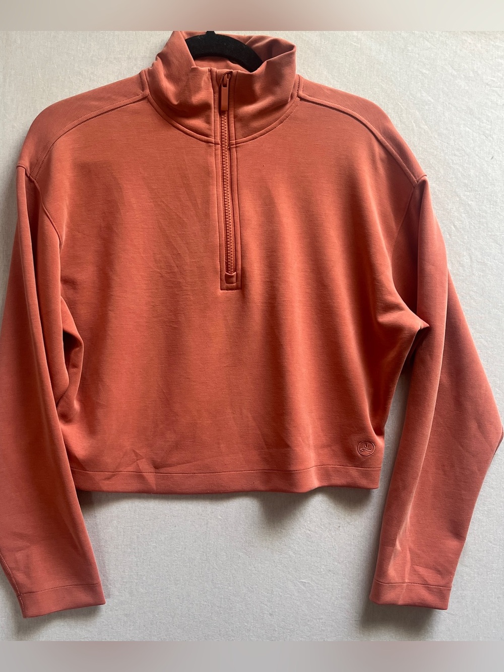 Prana Cropped Half Zip Pullover Sweatshirt Modal Blend Size Small